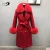 Import Custom label low moq wholesale fur and wool coat red pink blue white fox fur fashion wool coats fitted from China