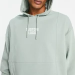 Custom Logo Desgin Long Sleeve Pullover Hooded Solid Color Casual Sweatshirt Blank Plus Size Mens Hoodie