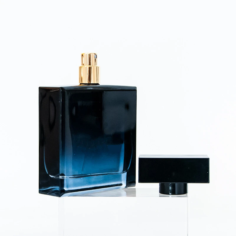 Custom Luxury 100ml Glass Empty Refillable Spray Square Empty Perfume Bottles