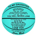 Custom Personalized Blue Basketball Indoor/Outdoor Sport Training Basketball for Anniversary Birthday Graduation Gifts