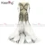 Import Custom sequin evening dress applique rhinestone bodice for bridal wedding WDP-049 from China
