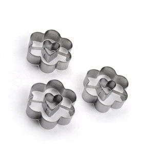 custom stainless steel cookie cutters with flower shape