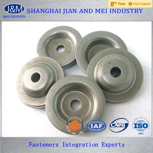 Custom stamping plain carbon steel cup washer for wooded reel
