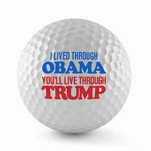 Custom  White golf balls,  OBAMA TRUMP Golf Ball