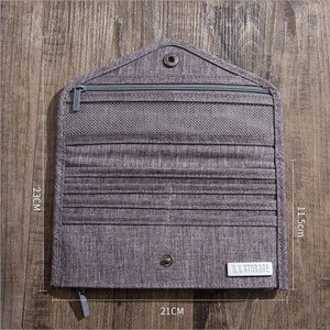 Custom zipper tote polyester 300D travel wallet multifunction organize wallet