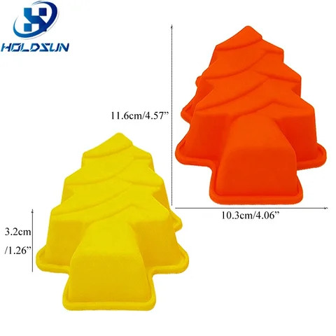 Customized Christmas Tree Silicone Candle Mold Party Decorating Easy Release Feature Eco-Friendly Chocolate Baking Cake Making