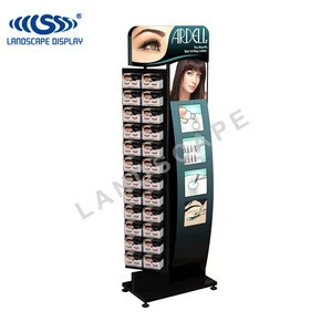 Customized display stand for false eyelashes / false eyelashes metal display rack / metal rotating display for false eyelashes