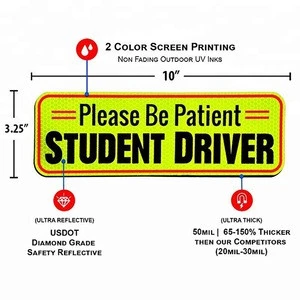 Customized Student Driver Magnet Car Sticker for the Novice or Beginner