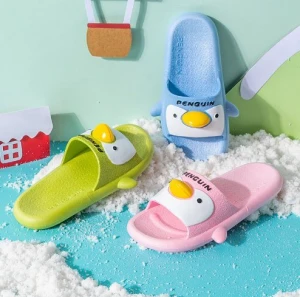 Cute Penguin Children Indoor Domestic Anti-Slip Sandals 2022