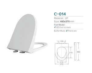 DAYAO: Nice quality custom UF universal D shape duroplast toilet seat cover and lids for C-014