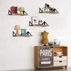 Decorative wall shelf iron right custom triangle bracket shelf 90 degree metal wall mount shelves