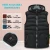 Import Detachable down feather waistcoat USB electric heating vest jacket with hoodie from China
