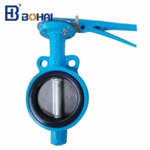 Di Body Manual Resilient Lined Wafer Butterfly Valve