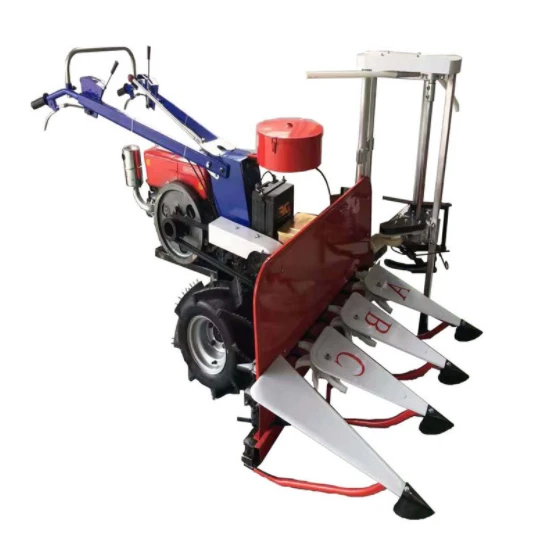 Diesel grain wheat rice reaper binder harvesting cutting and strapping machine