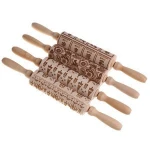 Direct factory manufacture cross-border supply of wooden laser-engraved rolling pin