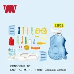 Doctor Kit for Kids 22pcs Pretend Medical Doctor toy set Gifts Educational Toys for Toddler Boys Girls with Trolley pulley box