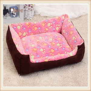 Dog accessories pet bed for dogs wholesale Fur rectangular sofa series pet bed
