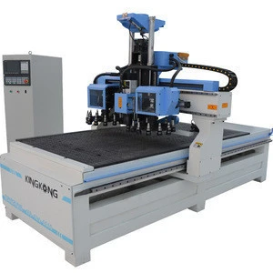 Double Carousel design 9kw air cooling spindle atc woodworking cnc router machine for sale