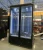 Import Double door supermarket refrigeration showcase upright drink cooler from China