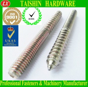 Double Ended Sided Threaded Headless Furniture Assembly Wood Screw