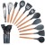 Import Dropshipping 11 Pcs Heat-resistant Silicone Utensils Set Comfortable Wood Handle Cooking Kitchen Tool from China