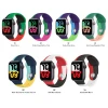 Dual Color Colorful Rainbow Laser Engravable Two Tone Silicone Watch Band Strap For Apple Watch Series 7 6 5  Wristband 38 40 mm
