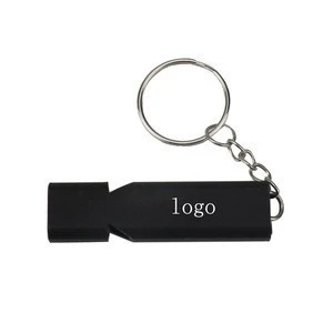 Dual High Frequency Whistle Aluminum Alloy Whistle Keychain EDC Camping Emergency Survival Whistle