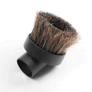 Dusting brush furniture small round brush for vacuum cleaner with horse hair fit 32mm connector