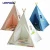 Eco Friendly 100% Cotton Canvas Kids Play Tent with Wood Child Game House Indian Teepee Toy Tent