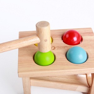 Eco-friendly Beech Wooden Hammer Toy Kids Intelligence Pile Driver Toy