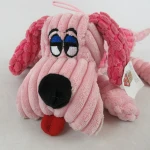 Eco-friendly Bumpy Fabric Stuffed Plush Dog Toy With Big Squeaker For Dog Chew Toy