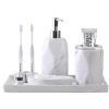 Eco-friendly customized new household luxury marble bathroom accessory set
