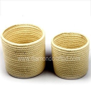 Eco Friendly natural Products of Jute Braided Nursery Pot/Storage Basket