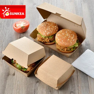 Eco friendly paper cardboard hamburger box
