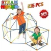 Educational Toy Construction Forts For Kids Indoor Outerdoor DIY Building Plastic Balls and Pipes Children Gift