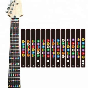 electric guitar fretboard trainer stickers