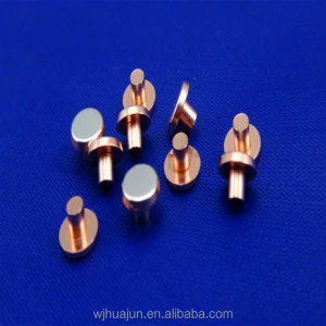 Electronic Contact Rivets with Flat Head