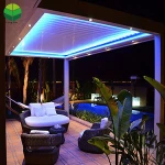 Elegant Square Tube outdoor aluminium automatic pergola louvre gazebo