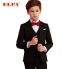 ELPA high quality black slim fit three piece boys dress formal coat pant suits