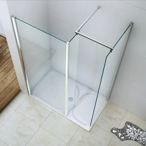EX-601 Good Quality Rectangle Walk in 6/8mm Shower Cabin