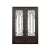 Import Exterior Modern Design House gates, Garden Security Frosted Tempered Glass Decorative Wrought Iron Door from China