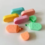 Factory 6 Colors Waffle Shaped Pastel Highlighter Marker Pen for School & Office Stationery Set Water Based