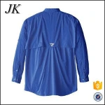 Factory custom logo 100%cotton pockets half sleeve lightweight fishing clothing
