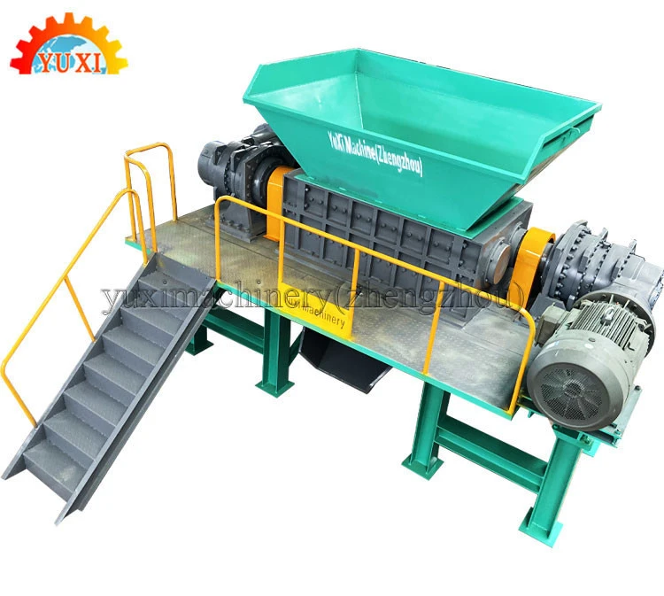 Factory Delivery Double Shaft Waste Plastic Bag Shredding Oil Sludges Shredder Machine For Sale