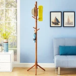 Buy Clothes Hanger Wholesale Floor Coat Corner Rack Wooden Simple Folding  Combination High And Low Coat Wardrobe Shelf from Taizhou Shunde Trading  Co., Ltd., China