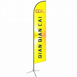 Factory Price Portable beach flag for outdoor advertising flying beach flag banner stand for display with carry bag
