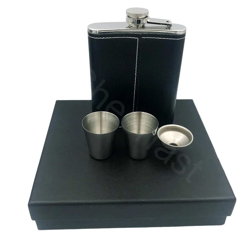 Factory Wholesale Black Stainless Steel Hip Flask  And Alcohol 8 Oz Black Stainless Steel Hip Flask