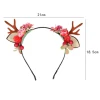 Factory wholesale Christmas headband red antler headband Fairy headband elk bell hair accessories