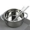 Factory wholesale  Stainless steel portable baby milk porridge boiling pot instant noodle cooking pot