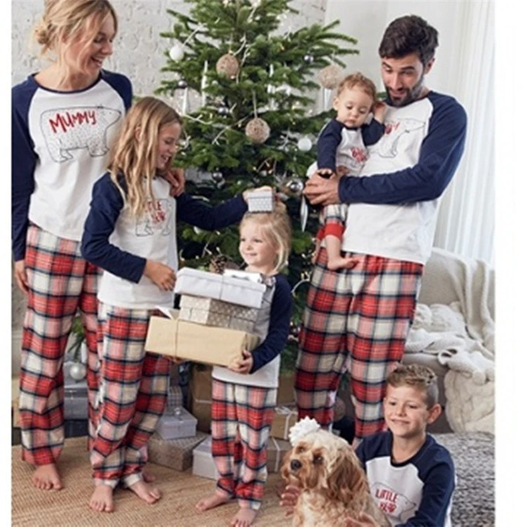 Family Matching Clothes Christmas Pajamas Sets Dad Mommy and Me Sleepwear Outfits Family Look Pyjamas Nightwear Homewear